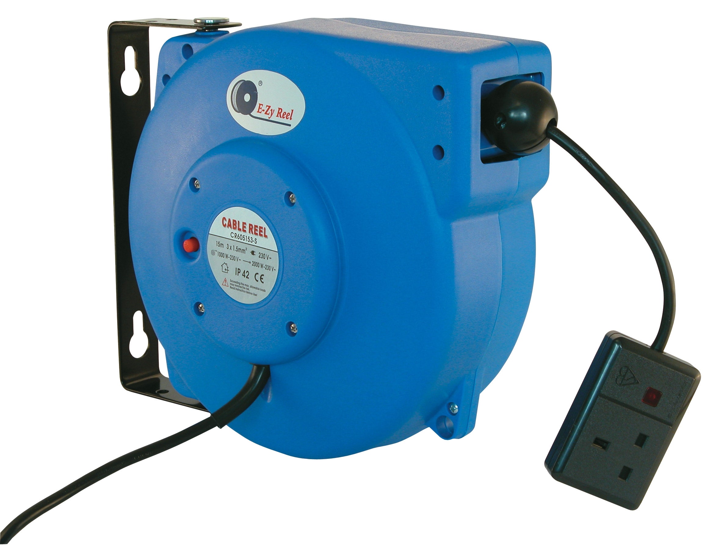 Cable reel 3 core 1.5mm 230 volt, 15m