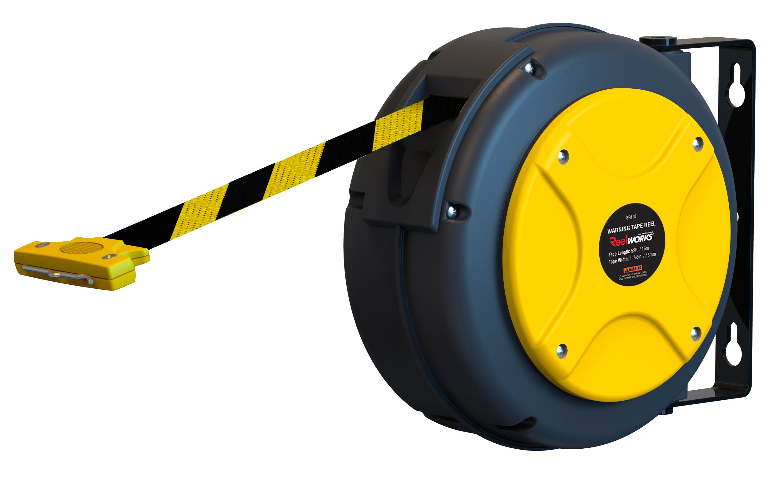 Warning Tape Reel Yellow & Black 16m